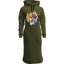 Худи платье с бенгальским тигром