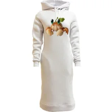 Худи платье с крабом из мандарина