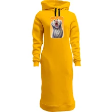 Худи платье с мультяшным тигром
