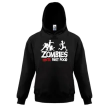 Детская толстовка Zombies hate fast food