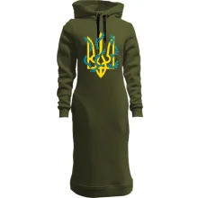 Худи платье с проросшим трезубцем