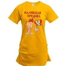 Туника с девочкой и бабочками"Маленькая вредина"