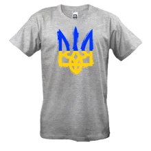 Футболка с тризубом в цвете украинского флага