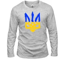 Лонгслив с тризубом в цвете украинского флага