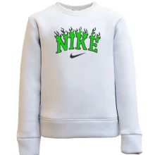 Дитячий світшот з лого Nike в полум'ї