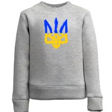 Дитячий світшот з тризубом у кольорі українського прапора
