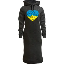 Худи платье "Сердце из сердечек"