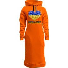 Худи платье с сердечками "Ukraine"