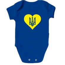 Дитяче боді з гербом України в серце