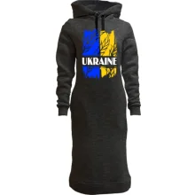 Худи платье с надписью 