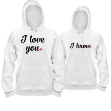 Парные толстовки I love you - I know