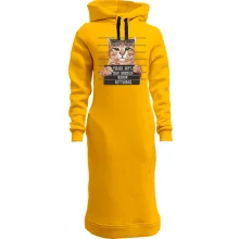 Худи платье с арестованным котом "Kitty BAD"