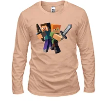 Лонгслив Minecraft со Стивом и Алекс