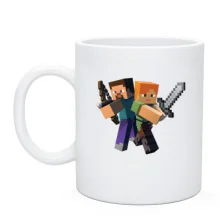 Чашка Minecraft зі Стівом та Алекс