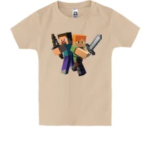 Дитяча футболка Minecraft зі Стівом та Алекс