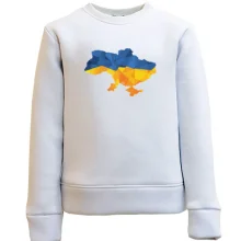 Дитячий світшот з полігональною карткою України