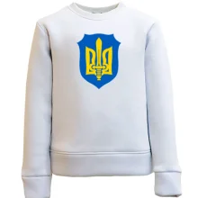 Дитячий світшот з тризубом-мечем на синьому щиті