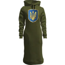 Худи платье с тризубом на синем щите
