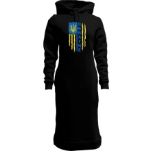 Худи платье со стилизованным флагом Украины