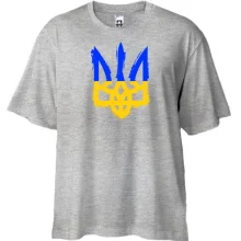Футболка Oversize с тризубом в цвете украинского флага