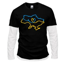 Комбинированный лонгслив "Украина с любовью"
