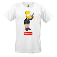 Футболка Барт Сімпсон з написом Supreme