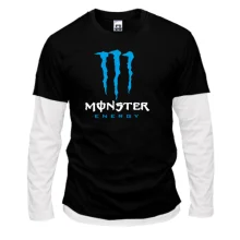 Комбинированный лонгслив Monster energy (blue)