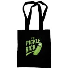 Сумка шоппер с крупной зелёной надписью «I'm Pickle Rick»