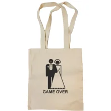 Сумка шоппер Game over с силуэтами жениха и невесты