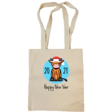 Сумка шопер з бичком Happy New Year