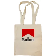 Сумка шоппер с надписью "Marlboro"