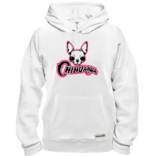 Толстовка с чихуахуа и розовой надписью «CHIHUAHUA»