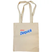 Сумка шоппер с надписью "Diequik" в стиле Несквик
