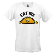 Футболка EAT ME с мультяшным тако