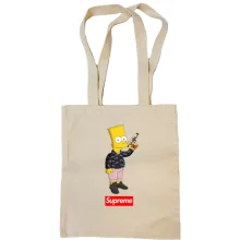 Сумка шопер Барт Сімпсон з написом Supreme