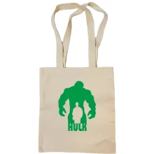 Сумка шоппер с силуэтом Халка и надписью HULK
