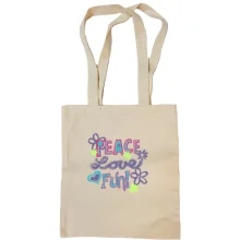 Сумка шопер Peace, love, fun