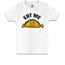 Детская футболка EAT ME с мультяшным тако
