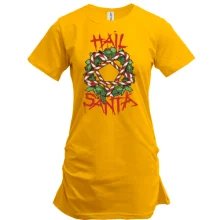 Туника с рождественским венком "Hail Santa"