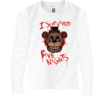 Дитячий лонгслів I survived Five Nights