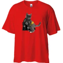 Футболка Oversize с чёрным котом - Бэтмен