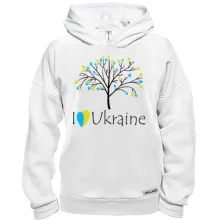 Худі BASE з деревом і написом «I love Ukraine»