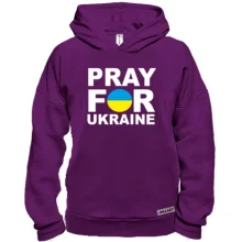 Худі BASE з написом «Pray for Ukraine» у синьо-жовтому колі