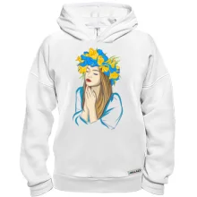 Худи BASE Украинка в цветочном венке