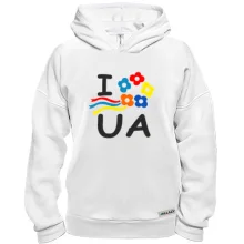 Худі BASE I love Ukraine з вінком