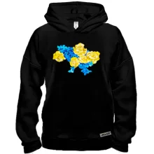 Худі BASE Мапа України з акварельних квітів