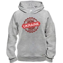 Худі BASE з червоним штампом «Made in Ukraine»
