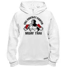 Худі BASE Муай тай з бійцем і написом «FULL CONTACT FIGHTER»