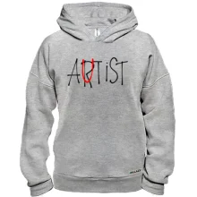 Худи BASE с надписью Artist/autist