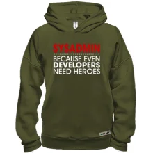 Худи BASE sysadmin because developers need heroes